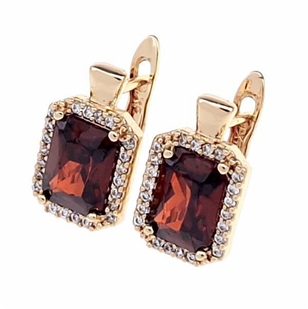 exclusive swarovski gold-plated earrings