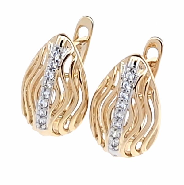 exclusive swarovski gold-plated earrings