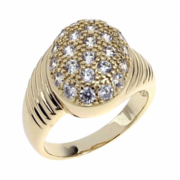 gold ring 18,60mm. gold-plated engagement xuping