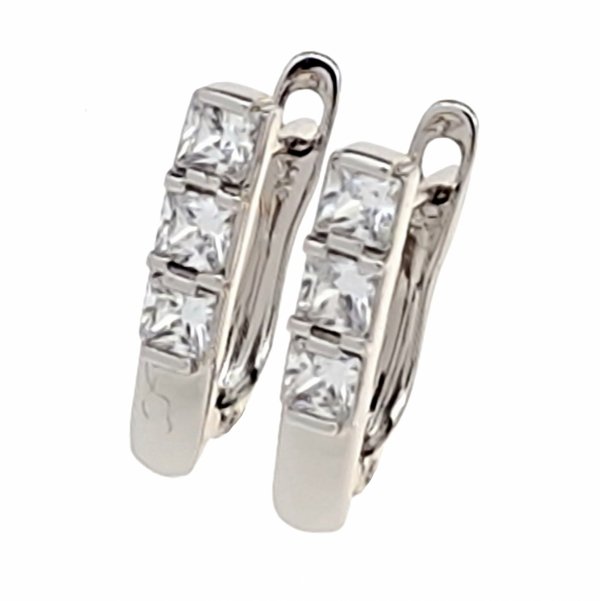 gold plated earrings with exclusive cubic zirconia