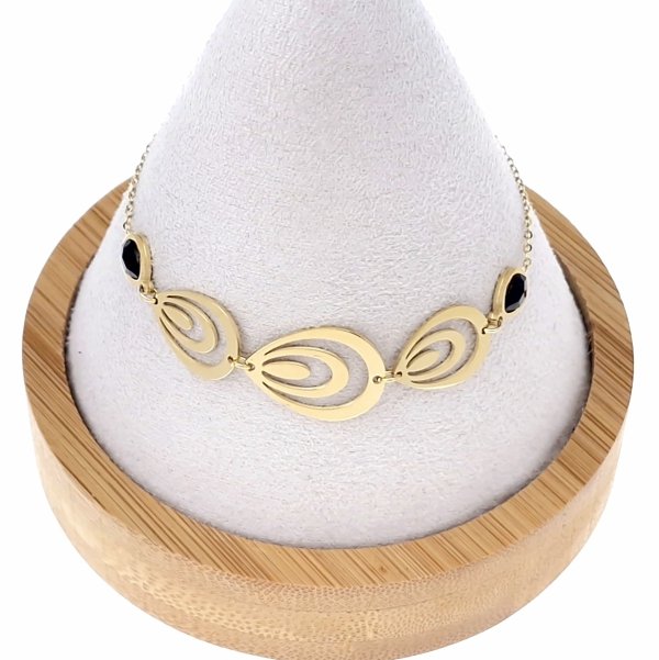 BRACELET GOLD CELEBRITY STAINLESS STEEL