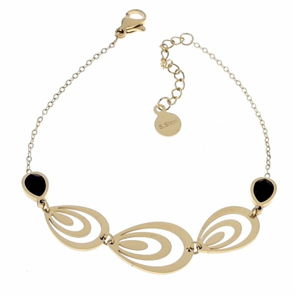 BRACELET GOLD CELEBRITY STAINLESS STEEL
