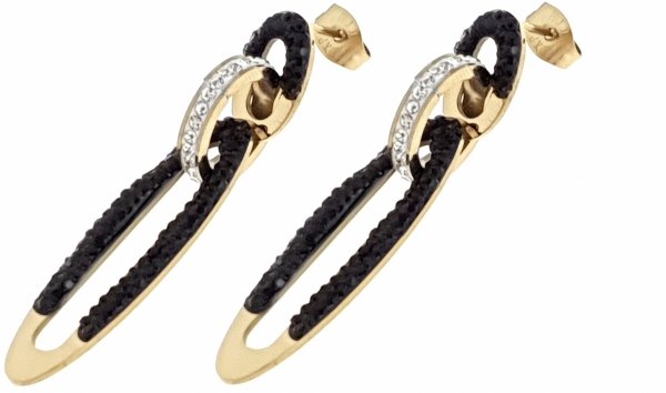 gold earrings made of stainless steel