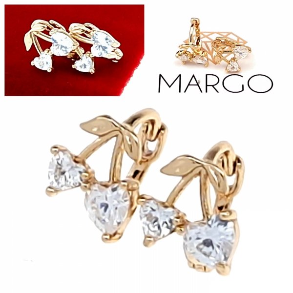 exclusive swarovski gold-plated earrings