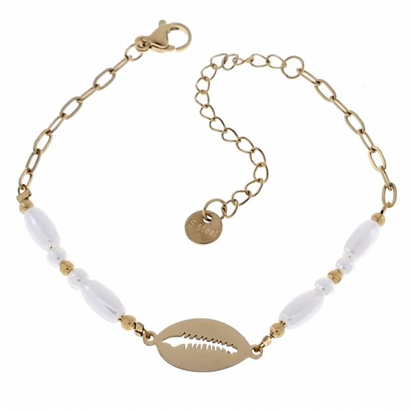 BRACELET GOLD CELEBRITY STAINLESS STEEL