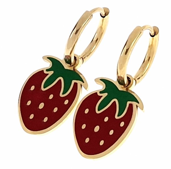 gold earrings made of stainless steel