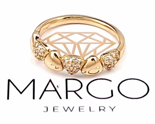 gold ring 18,60mm. gold-plated engagement xuping