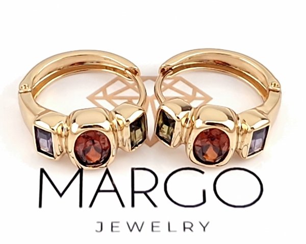 gold plated earrings with exclusive cubic zirconia