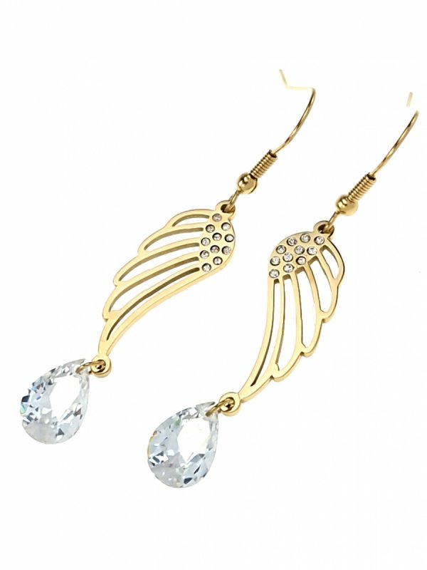 gold earrings made of stainless steel