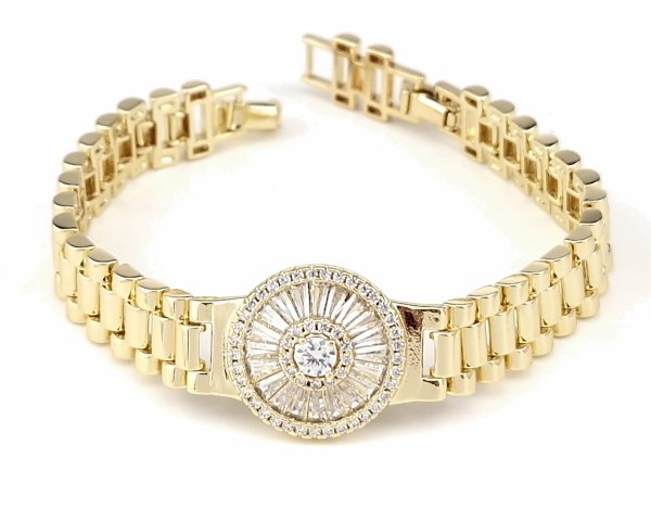 gold bracelet for a gold-plated leg