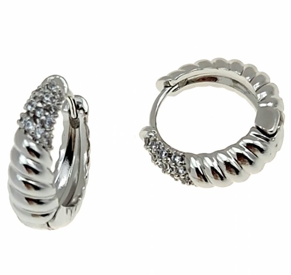 gold plated earrings with exclusive cubic zirconia