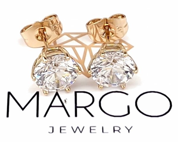 gold plated earrings with exclusive cubic zirconia