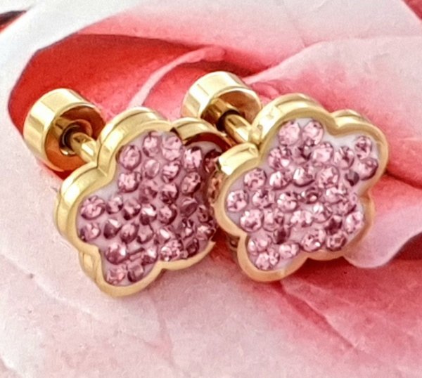 gold earrings made of stainless steel