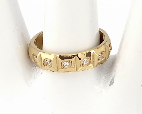 ring 19,00mm gold stainless steel