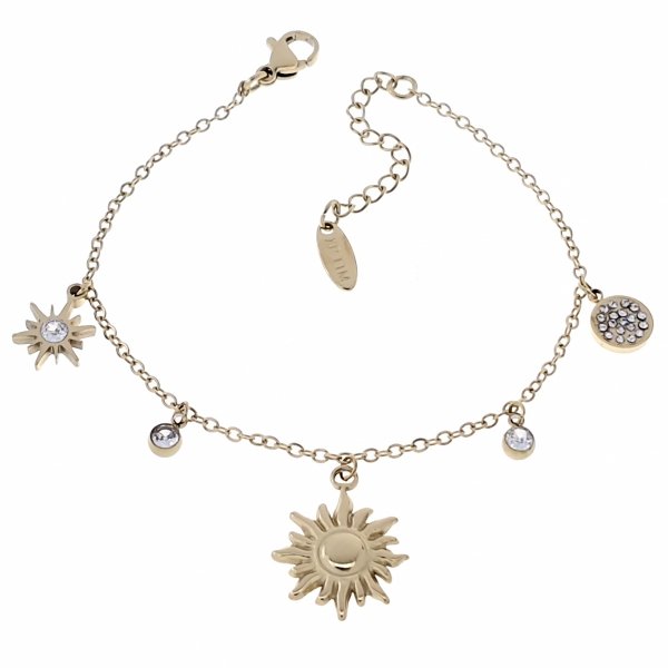 BRACELET GOLD CELEBRITY STAINLESS STEEL