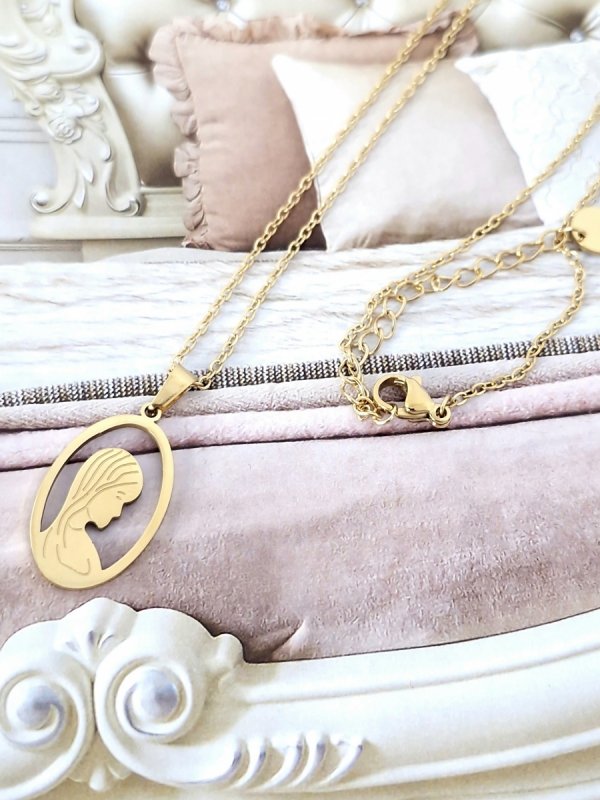 GOLD CHAIN NECKLACE celebrity STAINLESS STEEL