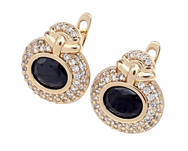 exclusive swarovski gold-plated earrings