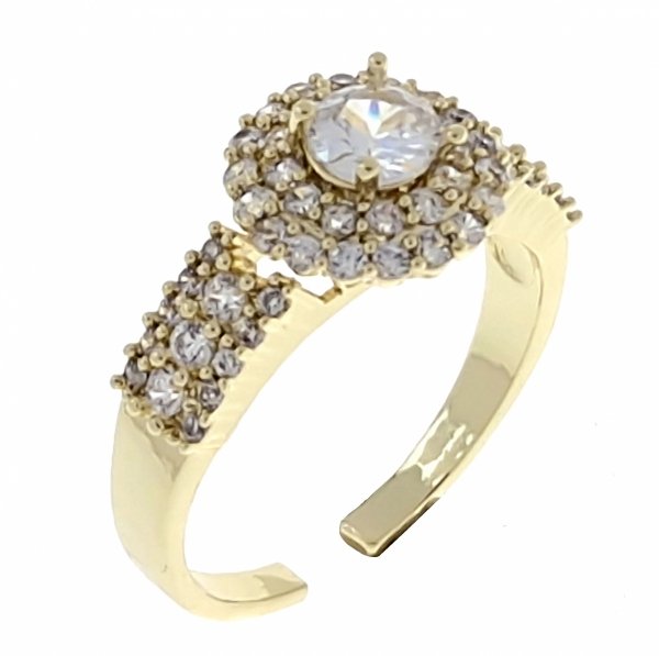 gold ring 17,00mm. gold-plated engagement xuping