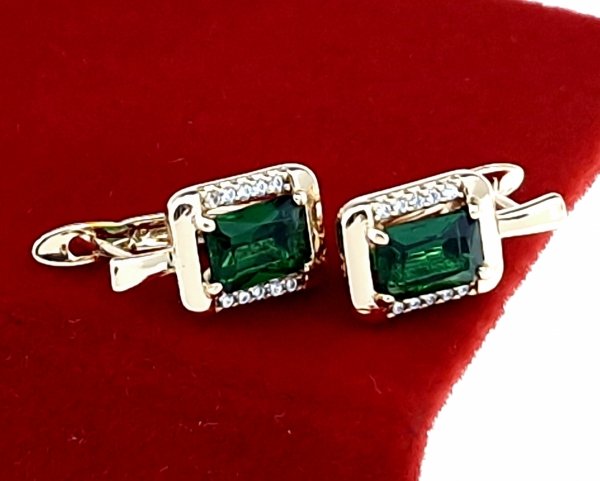 exclusive swarovski gold-plated earrings