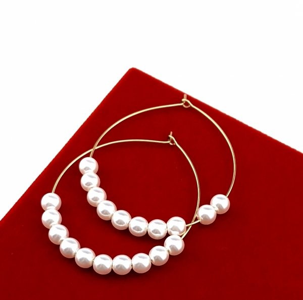 gold earrings made of stainless steel