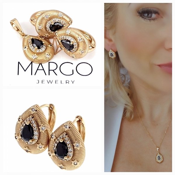 18k gold plated set pendant earrings xuping