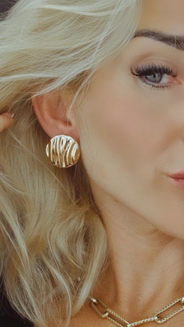 gold plated earrings with exclusive cubic zirconia