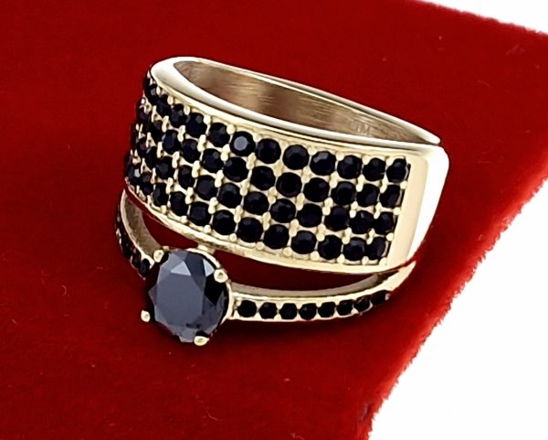 ring 19,00mm gold stainless steel