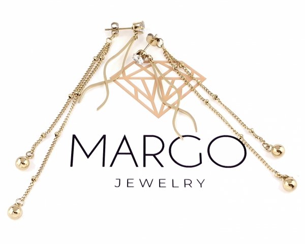 gold earrings made of stainless steel