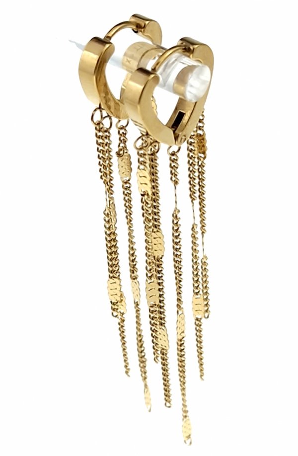gold earrings made of stainless steel