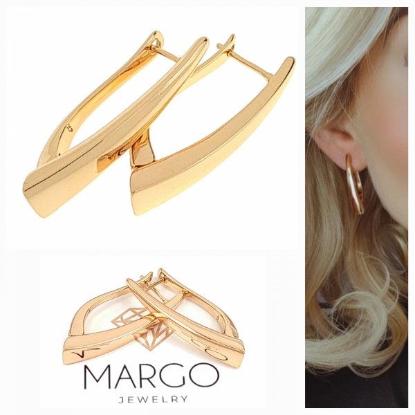 gold plated earrings with exclusive cubic zirconia