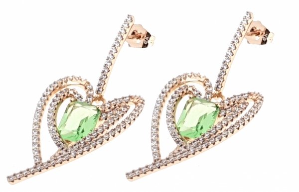 gold plated earrings with exclusive cubic zirconia
