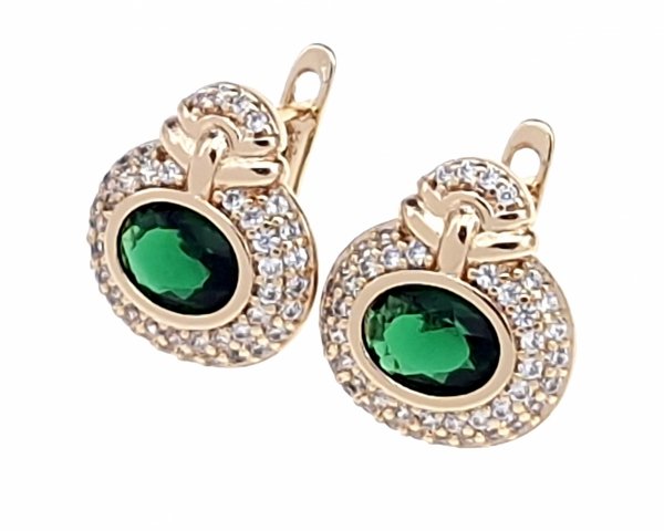 exclusive swarovski gold-plated earrings