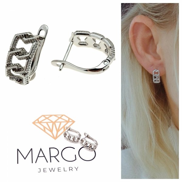gold plated earrings with exclusive cubic zirconia