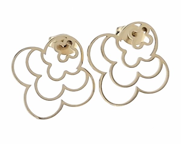 gold earrings made of stainless steel