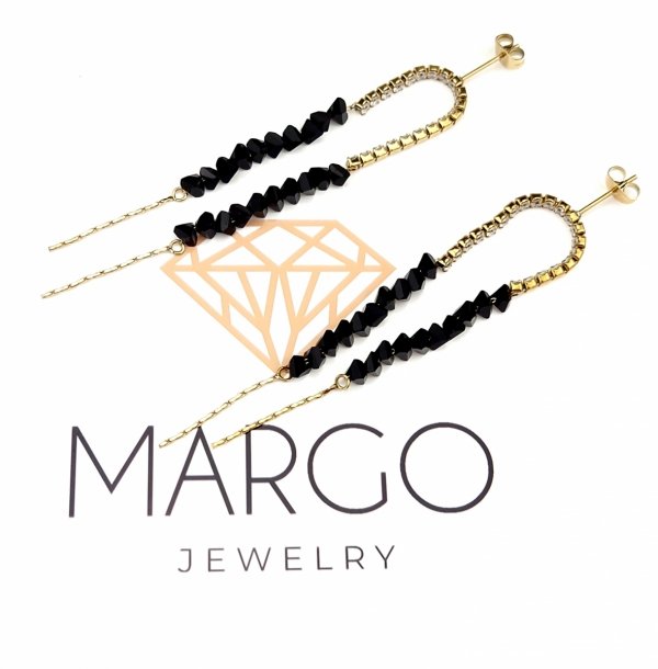 gold earrings made of stainless steel