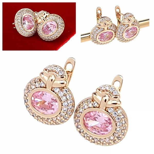 exclusive swarovski gold-plated earrings