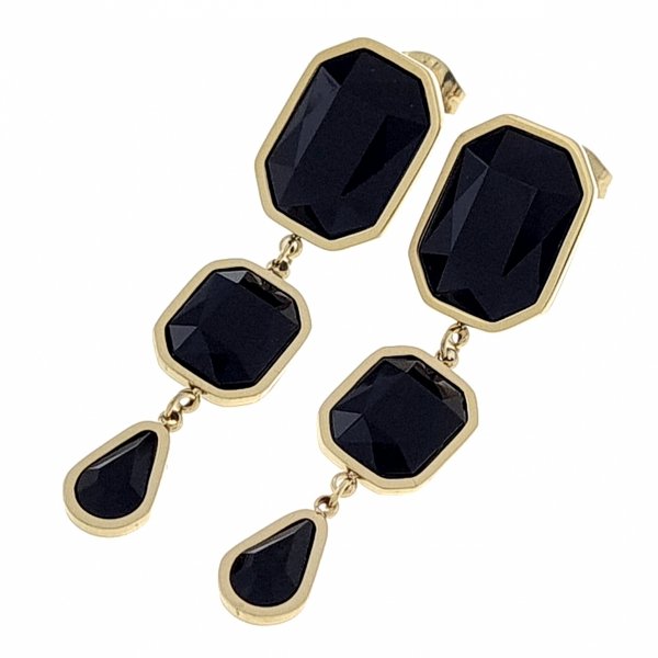 gold earrings made of stainless steel