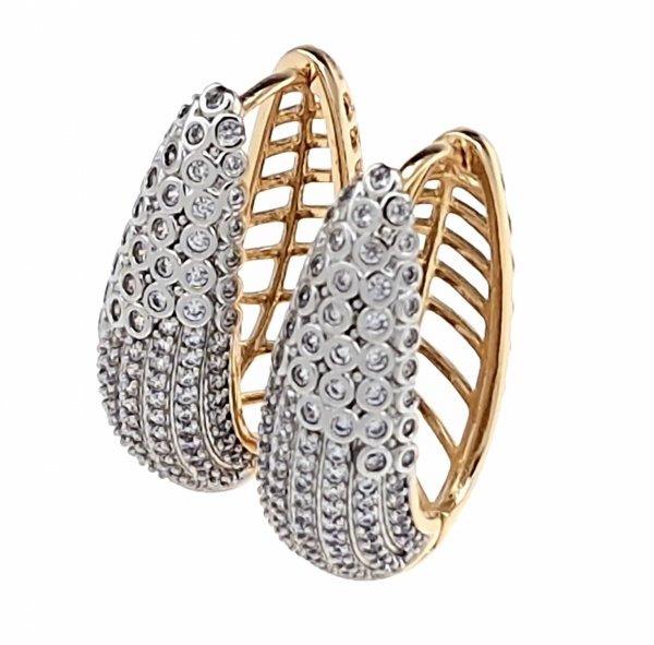 exclusive swarovski gold-plated earrings