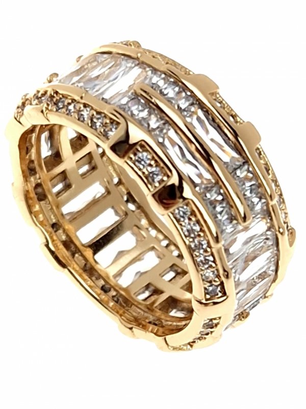 gold ring 18,60mm. gold-plated engagement xuping