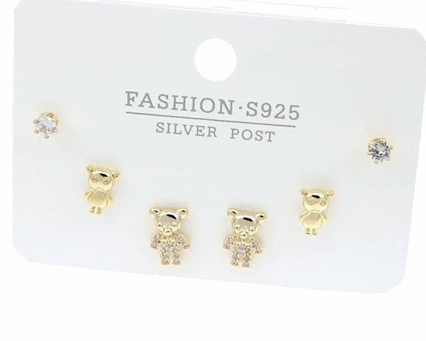 gold plated earrings with exclusive cubic zirconia