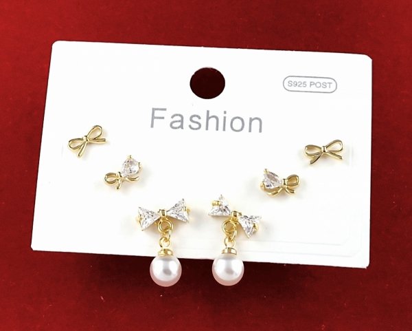 gold plated earrings with exclusive cubic zirconia