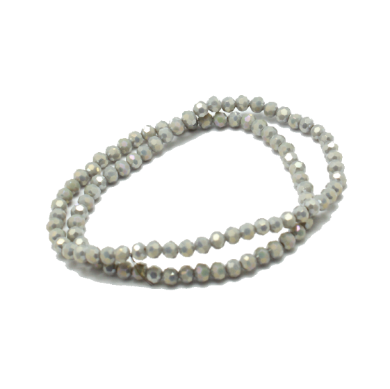 Glass beads faceted strands