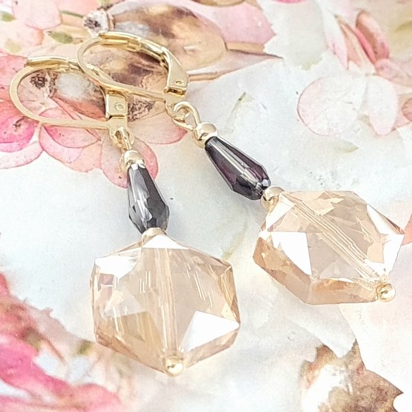 gold earrings made of stainless steel