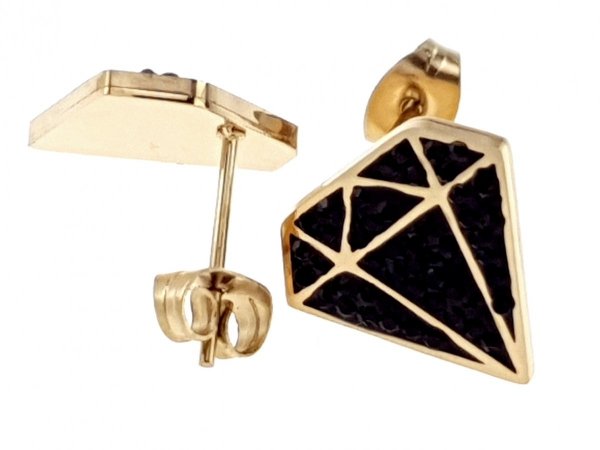 gold earrings made of stainless steel