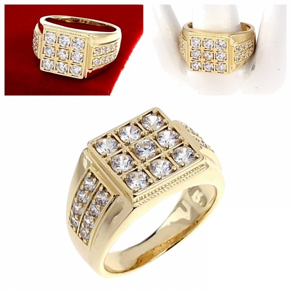 gold ring 18,60mm. gold-plated engagement xuping