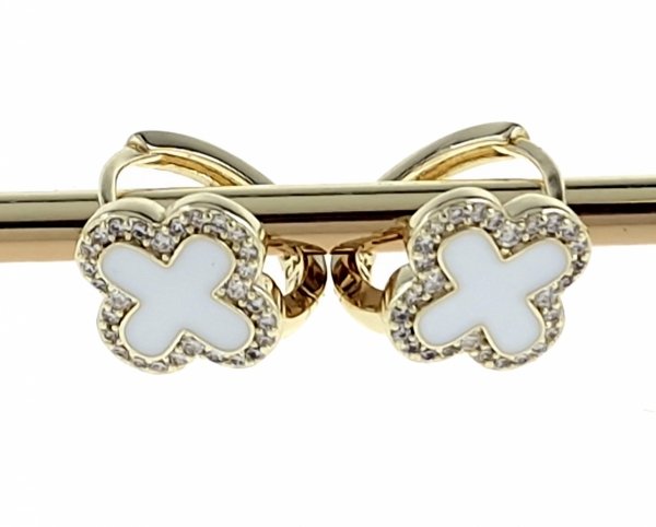 gold plated earrings with exclusive cubic zirconia