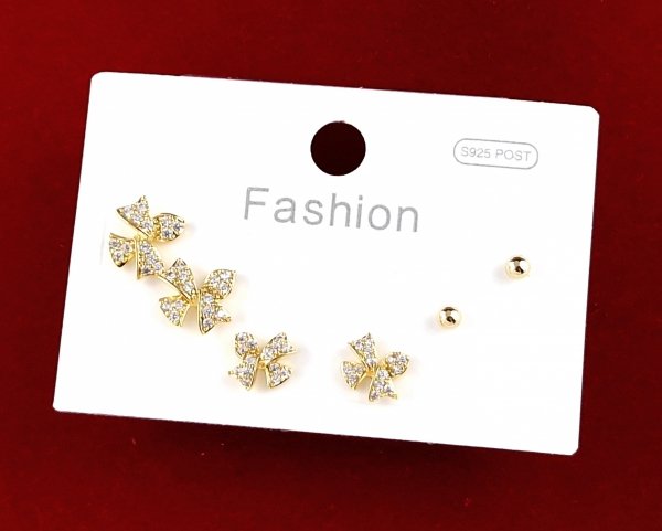 gold plated earrings with exclusive cubic zirconia