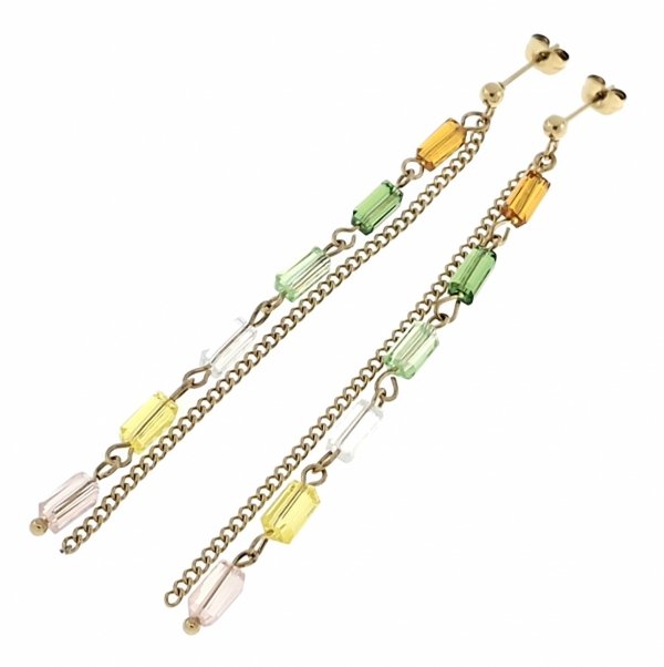 gold earrings made of stainless steel