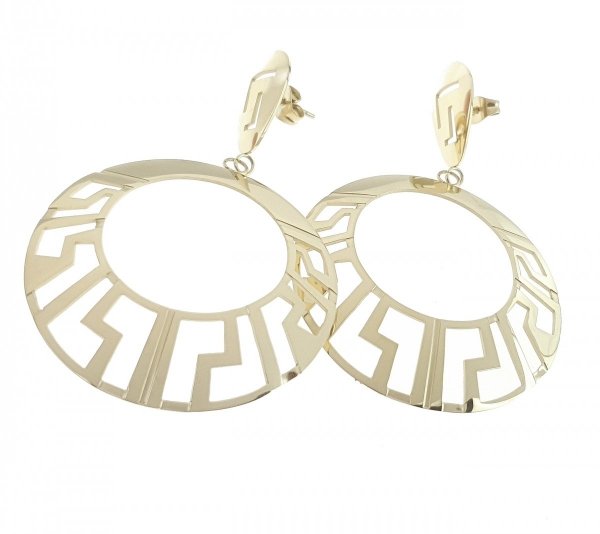 gold earrings made of stainless steel