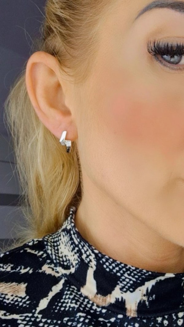 gold plated earrings with exclusive cubic zirconia